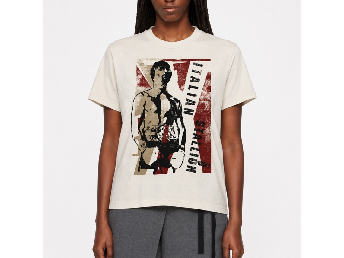 Rockinstone Rocky Movie Italian Stallion Solid Natural Adult T-shirt Size:m