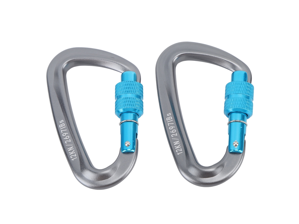 Mosquetões de Escalada Auto bloqueio 12kn 2pcs
