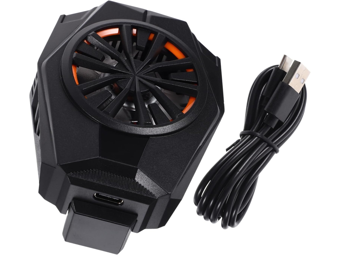 Ventilador De Resfriamento Elegante Para Celular, Artefato De Resfriamento, Preto, Encaixe Universal.