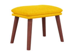 Apoio de pés VIDAXL Amarelo Tecido (45x29,5x35 cm)