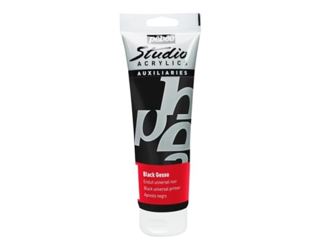 Gesso PEBEO Preto para Suportes de Pintura 250 Ml Youdoit
