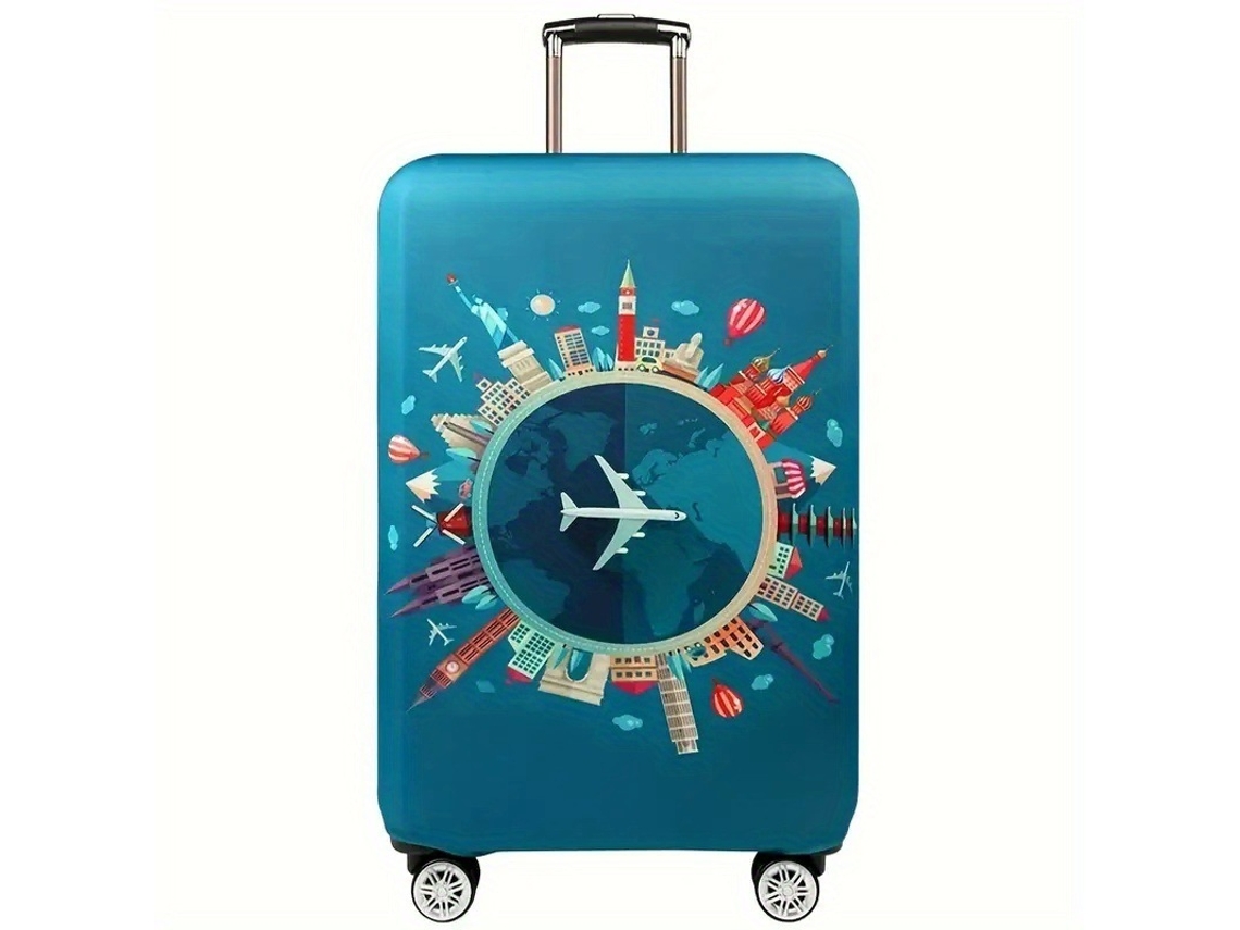 Capa para Mala, Capa Elástica para Mala, Capa Reutilizável, Tamanho Xl, 29, 32 Polegadas, Azul BRILVIBERA