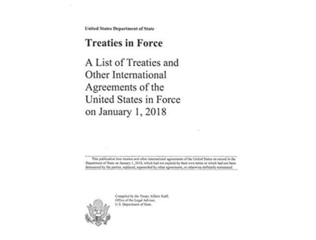 Livro Treaties In Force 2018 De Us State Department (inglês)