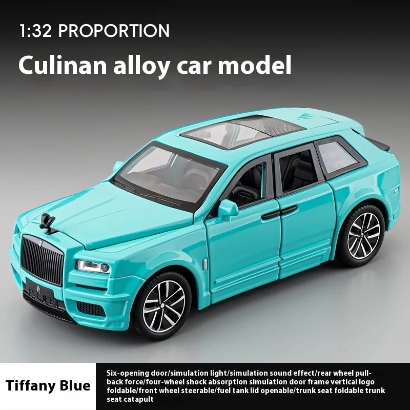 (azul) Modelo Do Veículo Cullinan Em Escala 1:32 Com Luzes E Efeitos Sonoros.