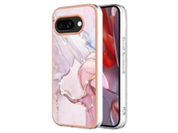 Capa De Tpu Com Padrão De Mármore Imd Galvanizada Para Google Pixel 9a