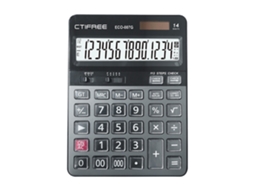 Calculadora De Escritório Solar Com 14 Dígitos, Display Lcd, Botões Grandes, Função De Verificação E Correção, 112 Passos