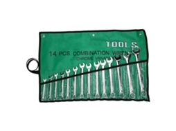 Conjunto De Chaves De Combinação De Duas Pontas Aço Cr V Polido 8-24mm 14 Peças