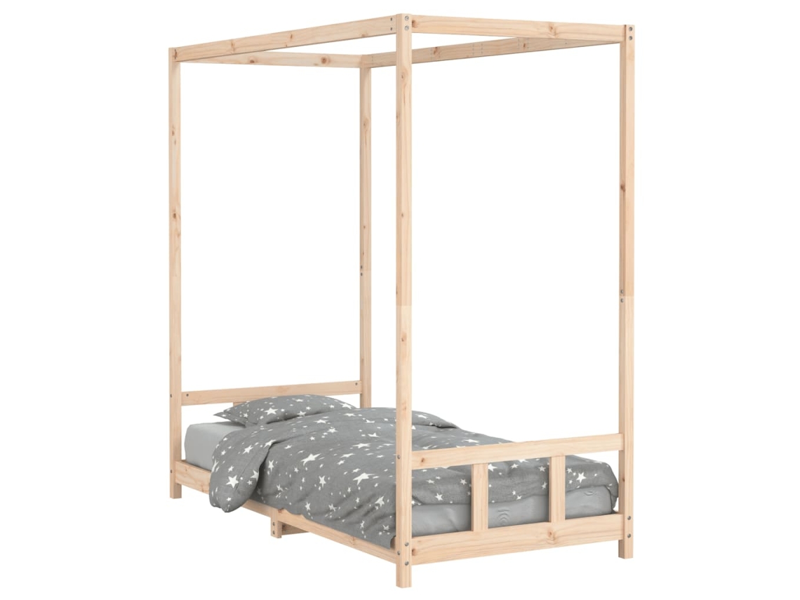 Kids Bed Frame, Kids Bed Frames Vidaxl Marrom Madeira De Pinho (90 X 190 Cm)