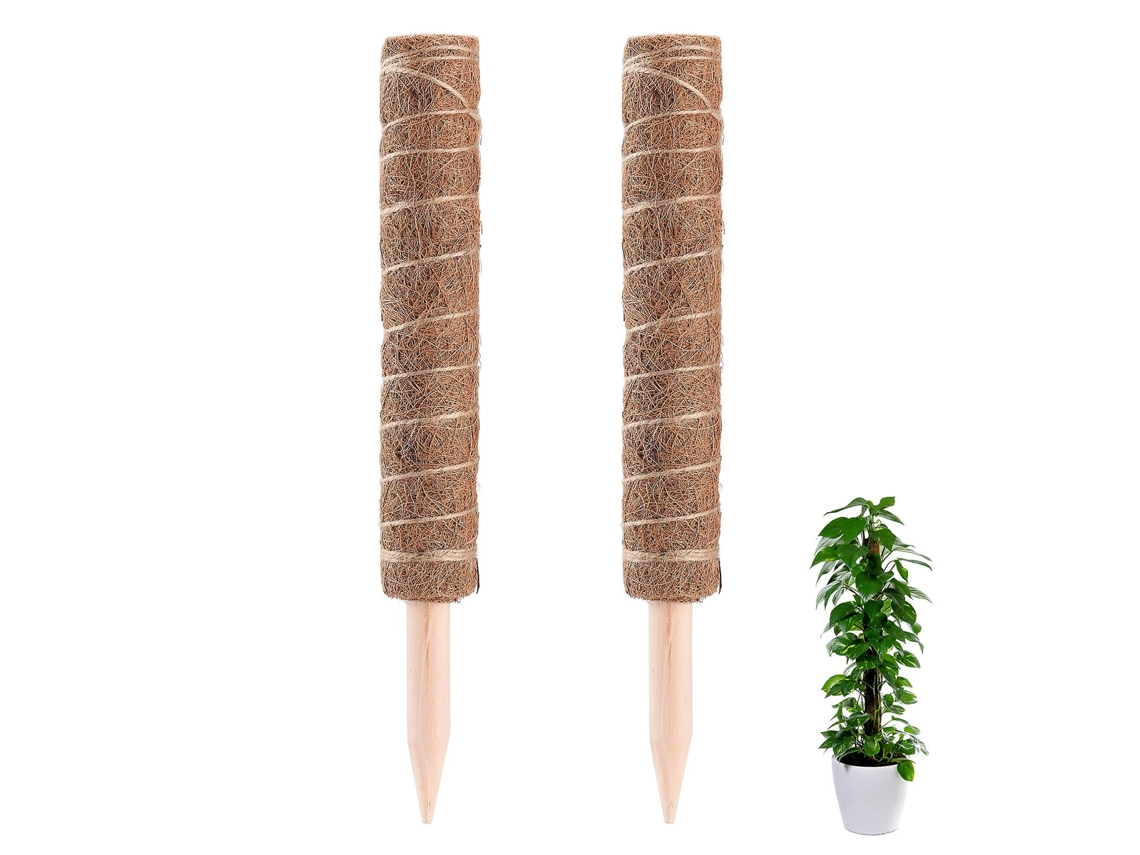 Palo Totem de Fibra de Coco, para Plantas Trepadoras, Interior, Madera Resistente, 40cm S/MARCA