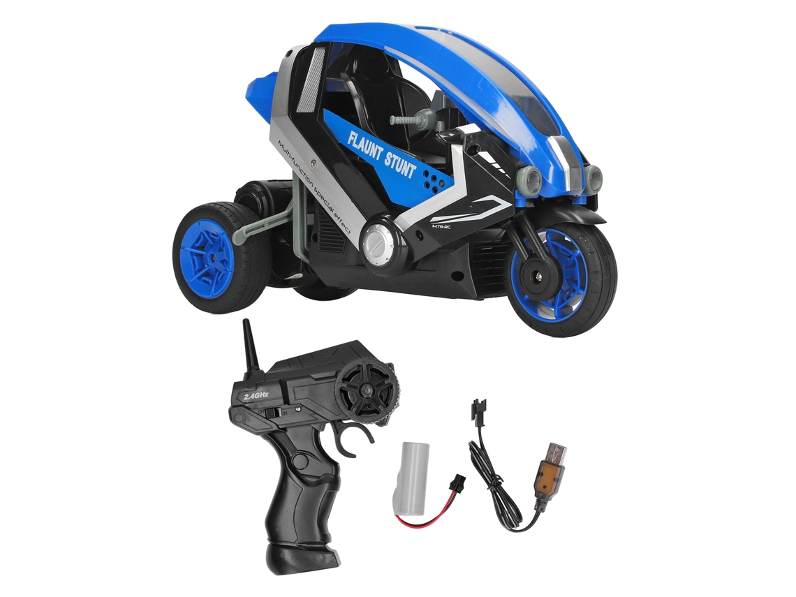 Primerox moto de Derrapagem Rc 1:8 Controle Remoto 2.4ghz com Estabilidade Alta Azul