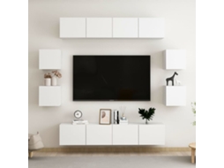 Tv Cabinet, Tv Cabinets Vidaxl Branco Madeira Processada (n/a)