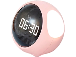 Despertador Digital Led Recarregável Kichouse Com Luz Noturna Integrada, Design Fofo Em Abs, Pc E Silicone, Ideal Para