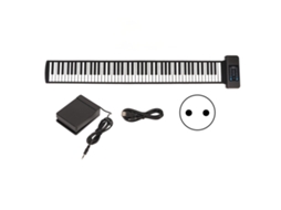 Piano Roll up EOOCOO (88 Teclas com Som Externo, Plegável e Portátil)