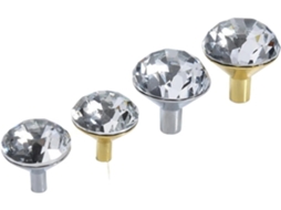 Puxadores E Maçanetas De Cristal Com Diamante Dourado Para Armários Portas Cozinha, Em Liga De Zinco Sj1005 Dourado