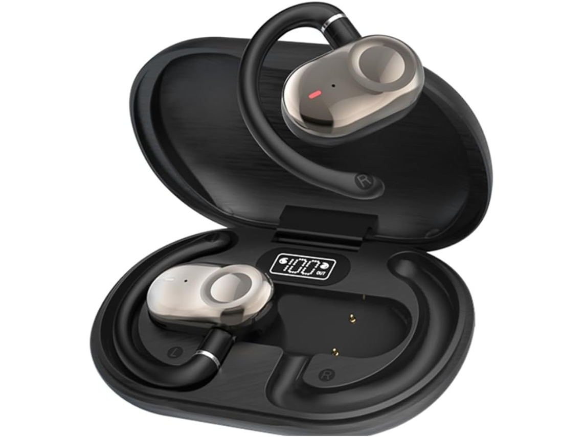 Fones de Ouvido Bluetooth 5.4 Jm18 com Gancho de Orelha Aberto, Sem Rotação, Esportivos, Coloridos. SFUSHOS