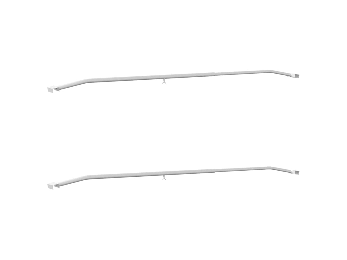 Conjunto 2 Suporte De Lona Vidaxl Prateado Alumínio (136-218 Cm)