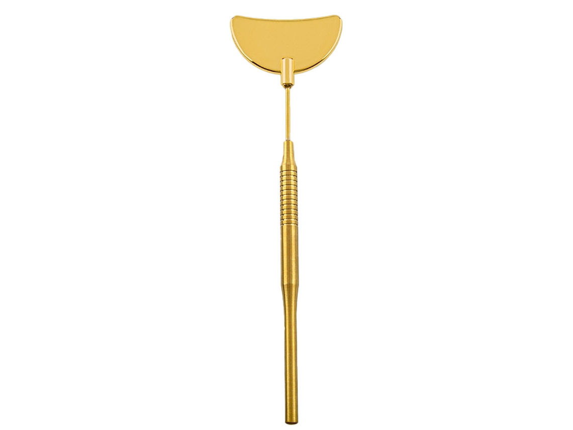 Espelho De Chicote Em Forma De Lua Para Extensões De Cílios Suprimentos De Extensão De Cílios De Aço Inoxidável Destacáveis Dourado ZMDECQNA