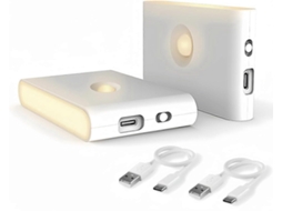 Lurelia Luz Led Para Armário, 6 Peças, Sensor De Movimento, Usb Recarregável, Magnética, Branco Quente
