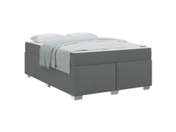Estrutura da Cama com Colchão Cinza Escuro Tecido MAISON EXCLUSIVE 160x200 cm