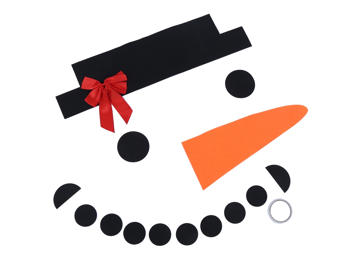 Decoração de Natal com Boneco de Neve DIY Não Tecido para Porta, Garagem e Exterior