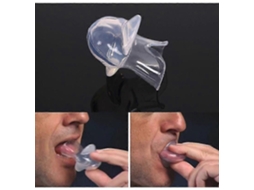 Dispositivo Antirronco de Silicone para Retenção da Língua com Estojo, Auxiliar para Parar de Roncar e Dormir, 2 Unidades Transparente TAISHENGDA