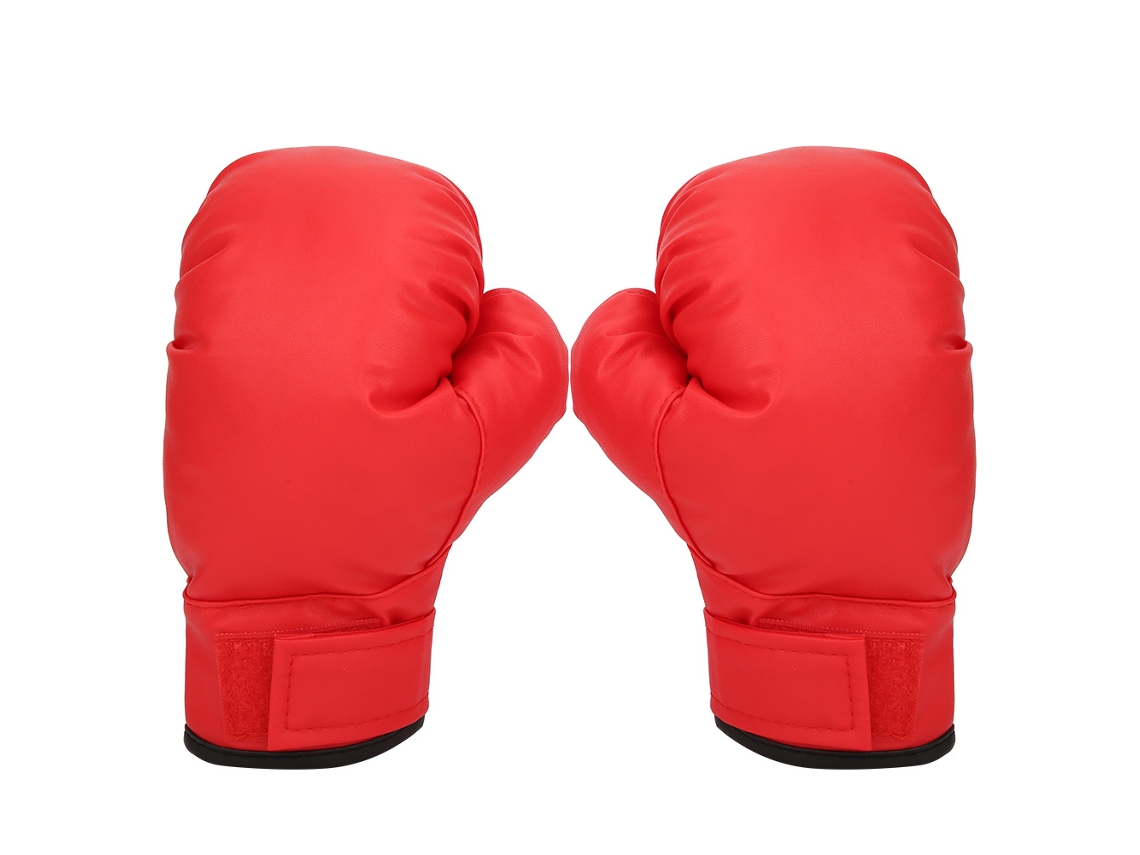 Luvas de boxe infantis, couro PU, para treinamento, saco de pancadas, pretas | Sem marca