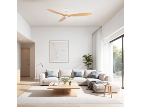 Rowind L Ventoinha De Teto Branca/pinho Ã˜152 Cm Ventyly