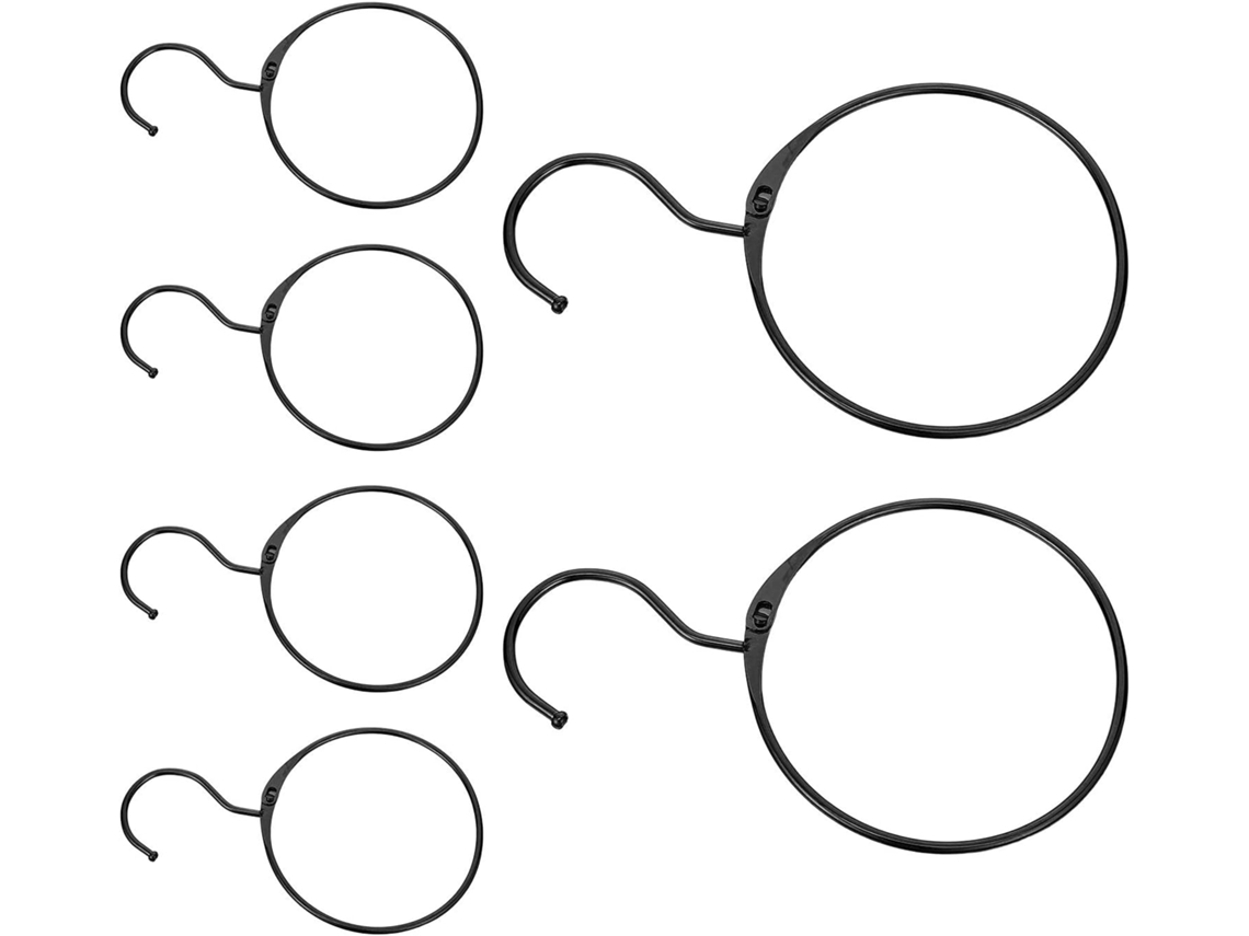 Organizador De Cintos Ferro Preto Iplusmile Para Guarda Roupa, 6 Peças, Design Circular Independente Que Evita