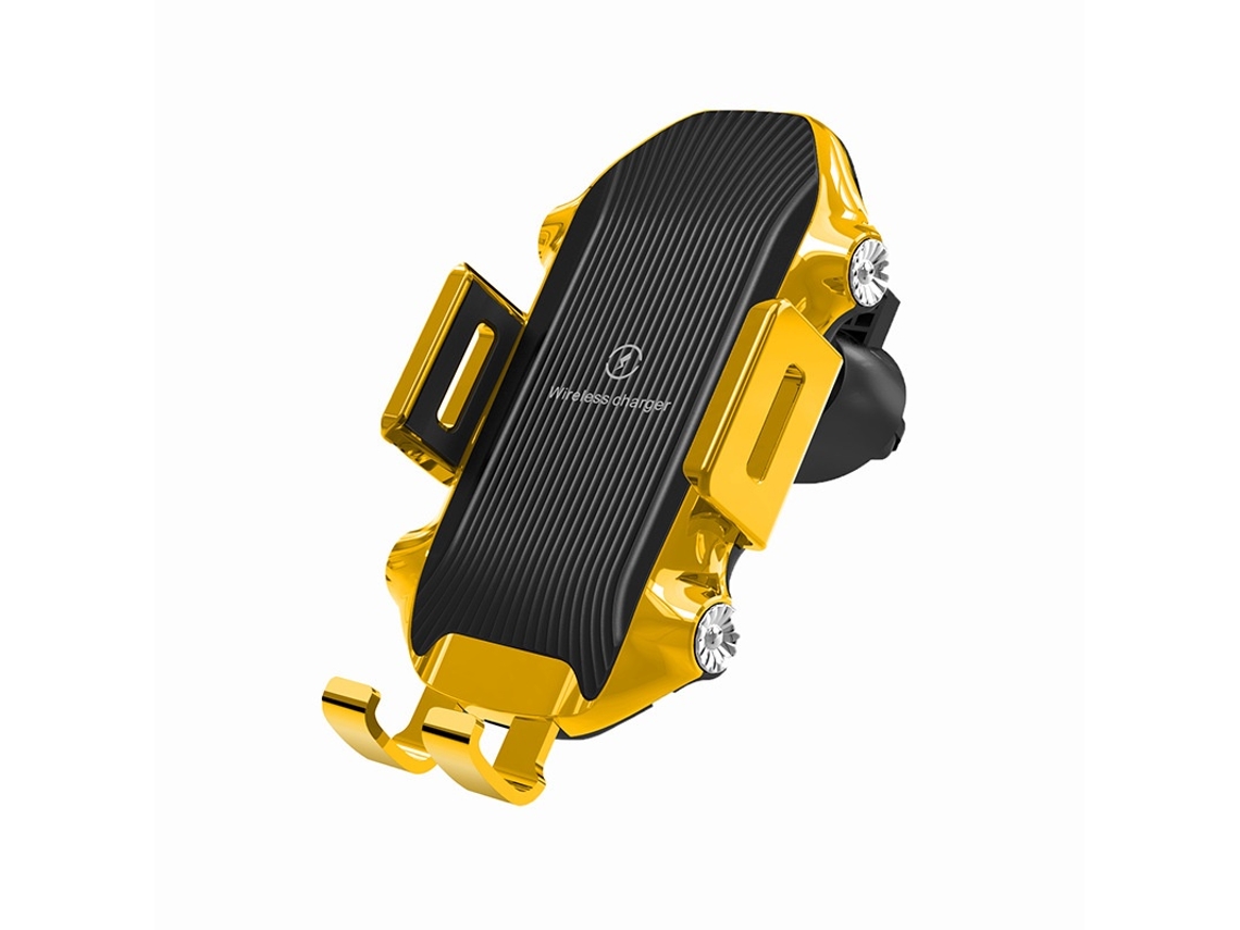 Carregador Carro Sem Fio Carregamento Rápido Painel Controle Pára Amarelo