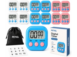 Conjunto De 12 Temporizadores Sala Aula Multifuncionais Para Cozinha