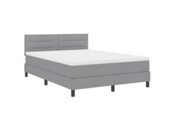 Cama Box com Colchão com Led Cinzento claro 160x200cm Tecido MAISON EXCLUSIVE