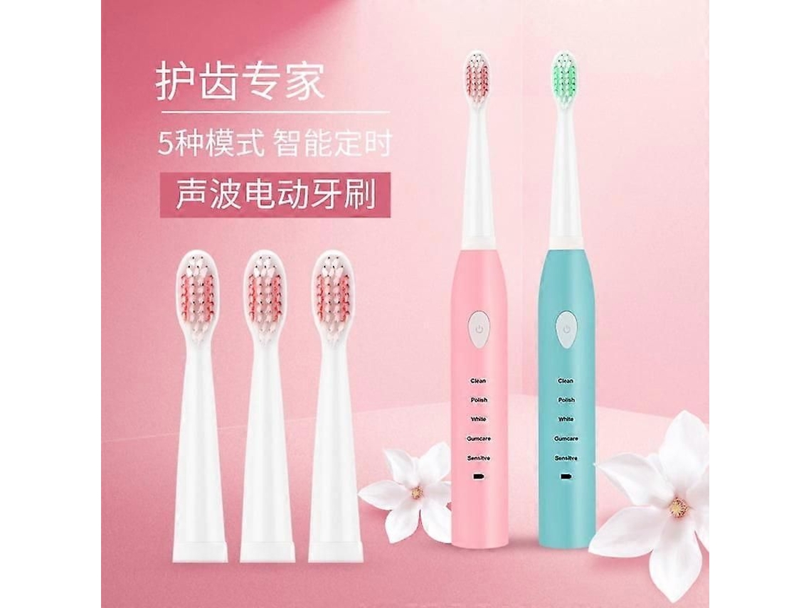 Escova De Dentes Elétrica Para Adultos, Escova De Dentes Inteligente À Prova D'água Com Cinco Velocidades E Cerdas Macias, Conjunto Doméstico Rec