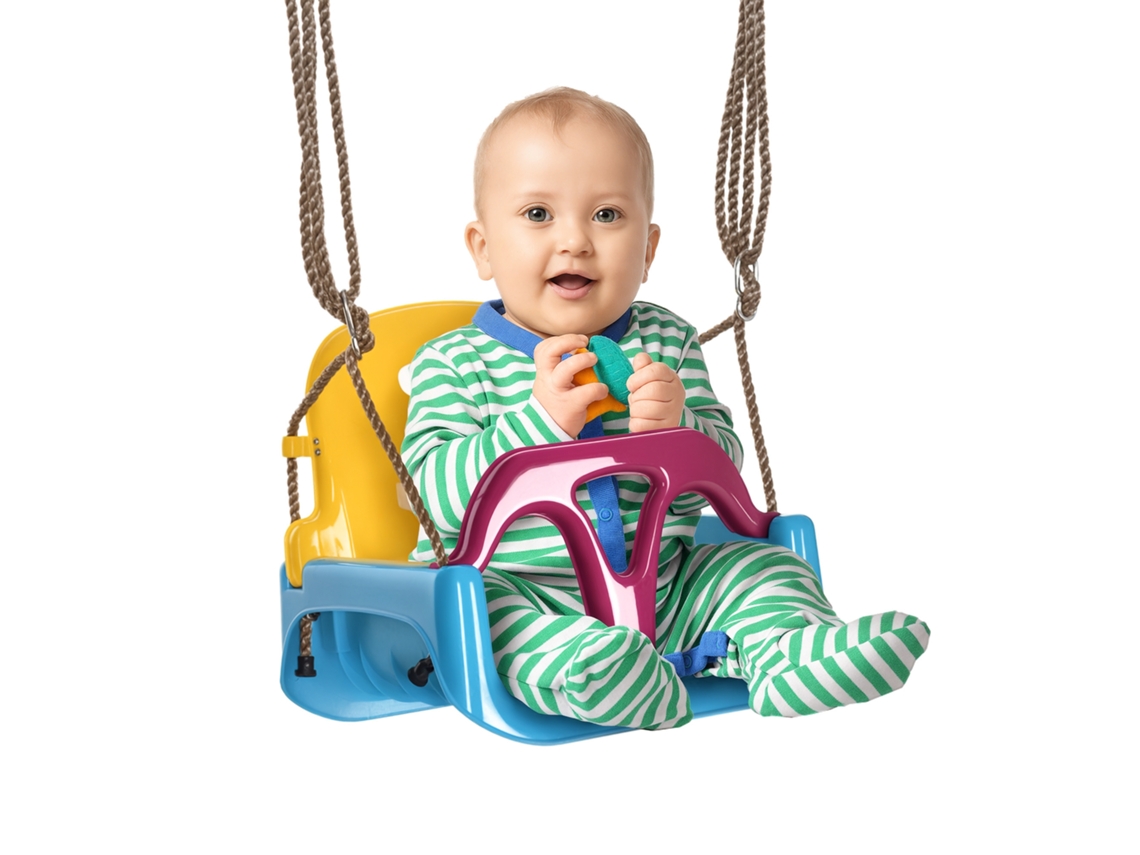 Balanço infantil 3 em 1 para jardim, 42x33x120 cm, azul ZENCORE SERVICES