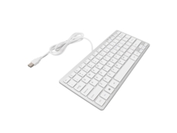 Teclado Usb Com Fio, 78 Teclas, Ultrafino, Mini, Portátil, Antiderrapante E Silencioso Para Laptops Desktops, Cor Prata. -aquaforge