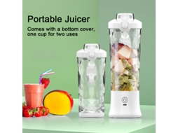 Preto Liquidificador Portátil Elétrico 600ml Bateria Recarregável Usb 4000mah Mini Misturador Frutas Smoothies Sucos