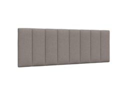 Vidaxl Almofadão De Cabeceira Hanko 140 Cm Tecido Cinzento-acastanhado