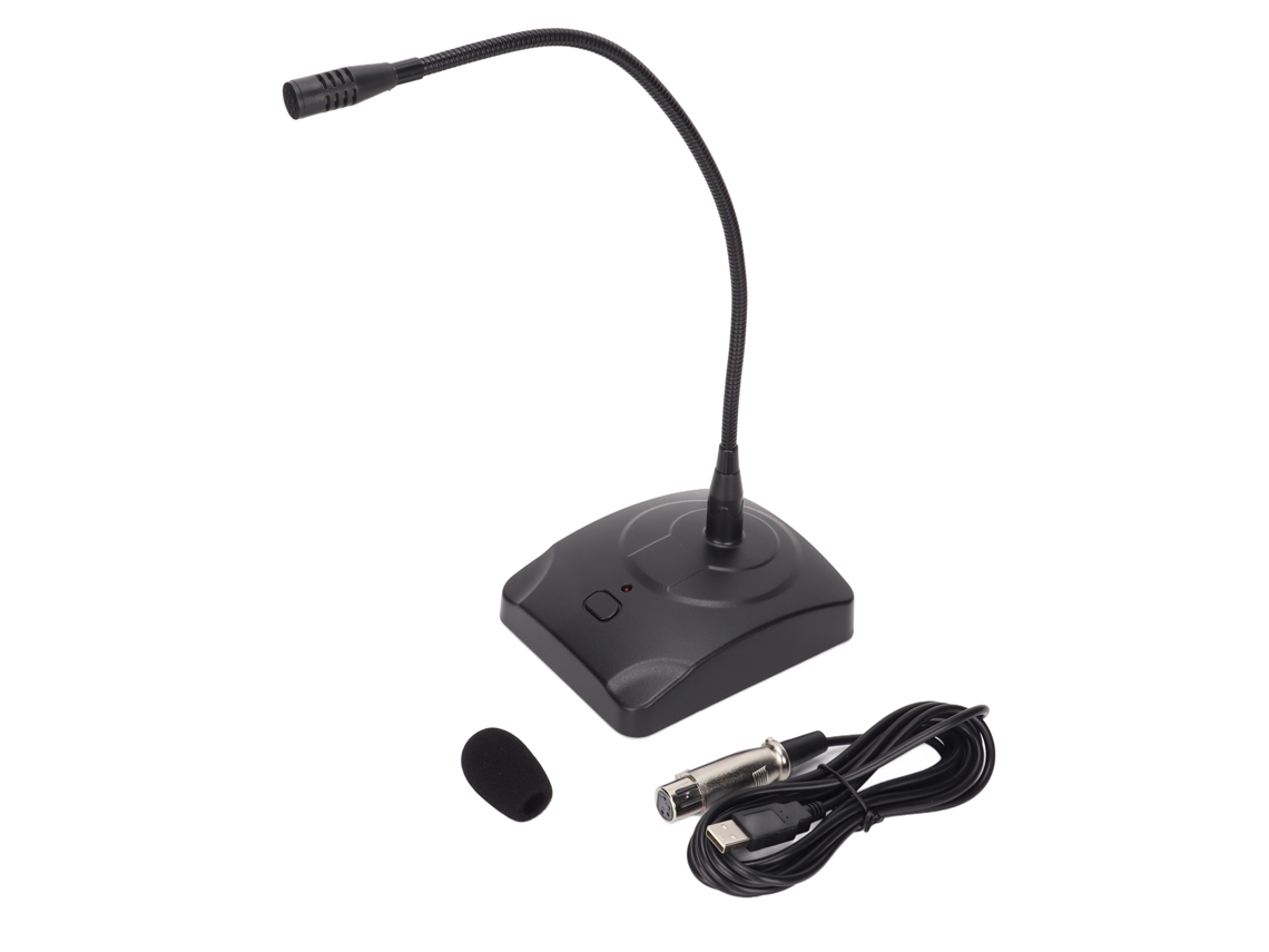 Microfone de Pescoço de Cisne Omnidirecional com Botão de Mudo | S/MARCA