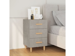 Vidaxl Mesa De Cabeceira 40x40x66 Cm Derivados Madeira Cinza Cimento