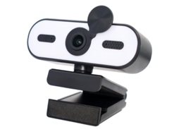 Webcam Nördic 2k 2560x1440p 30fps 4mp Com Luz Circular Integrada, Foco Automático, Microfone E Proteção De Privacidade.