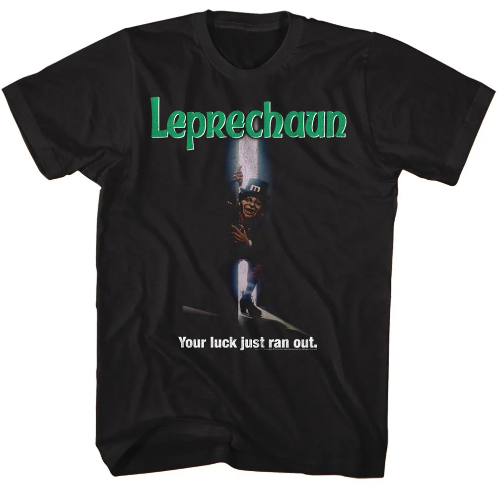 Unisex Adult T-shirt Rockinstone Leprechaun Movie Poster Ish Black Sizes