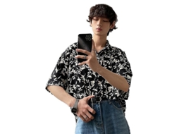 Camisa Hawaiana Retro Floral Hombre Manga Corta Suelta Para Playa Surf Talla Asiática Xl