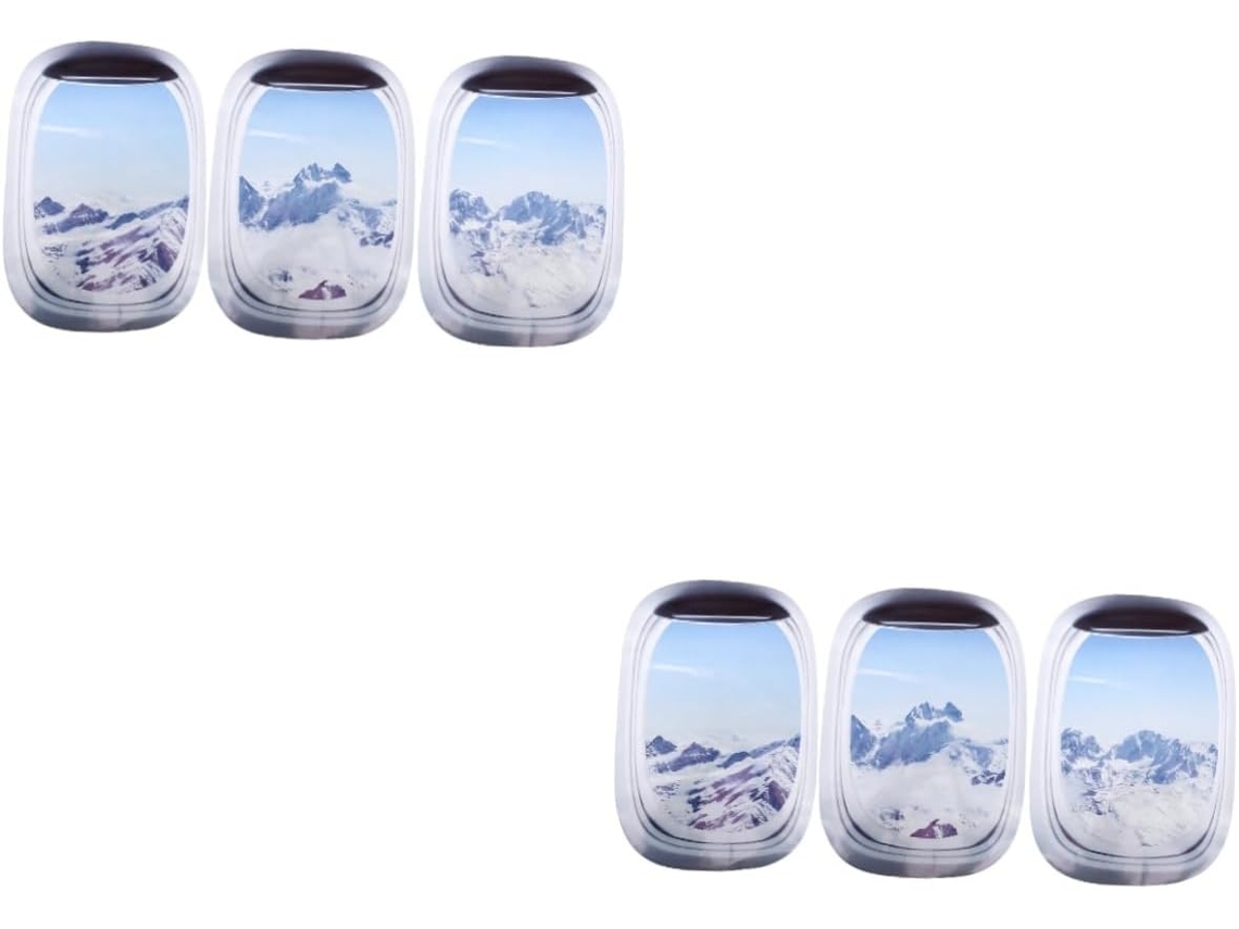 Conjunto De 6 Adesivos De Parede Com Paisagens, Decoração Removível Para Janelas E Paredes.