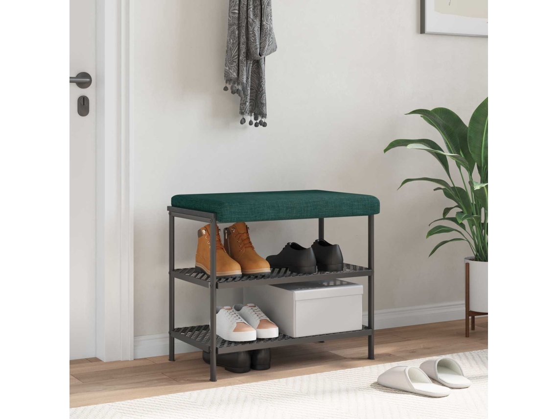 Vidaxl Almofada De Banco Tecido Verde-escuro Profundidade 35 Cm