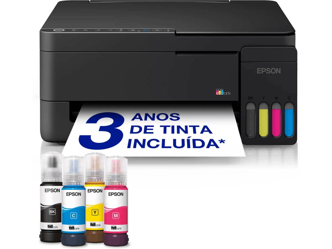 Impressora EPSON A4 ECOTANK ET-2911 (Multifunções - Jato de Tinta - Wi-Fi)