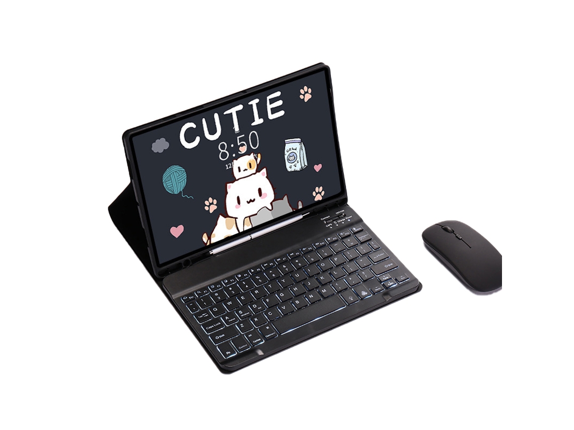 Conjunto De Capa Para Tablet + Teclado E Mouse Bluetooth (3 Peças) Compatível Com Samsung Galaxy Tab S6 Lite De 10,4"