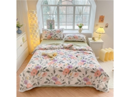 Colcha Acolchoada Fansu em Algodão Ideal para Ar Condicionado 100% Conjunto de Cama Sofá com Renda Branca 200x