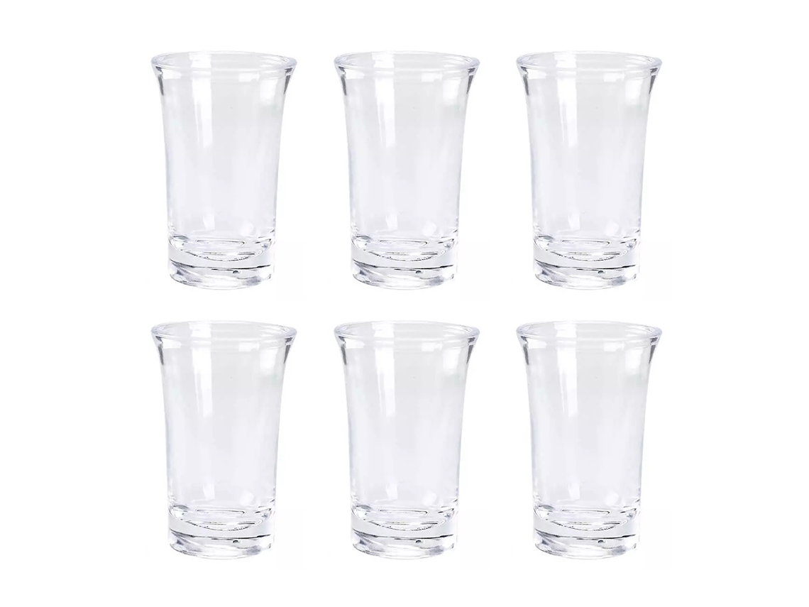 Conjunto 6 Copo Shot 35ml Base Pesada Whiskey