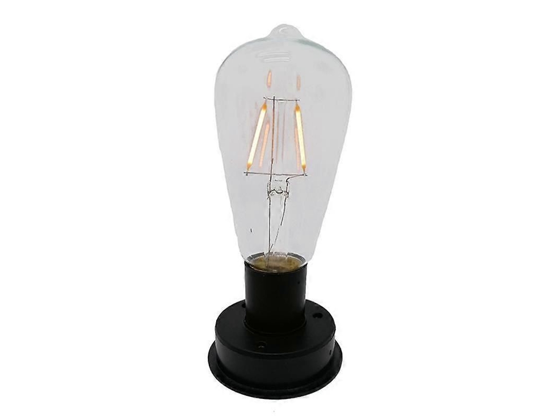 1 Lâmpada Solar Led De Filamento, 2800k, Com Sensor De Luz Automático, Para Jardim E Cerca