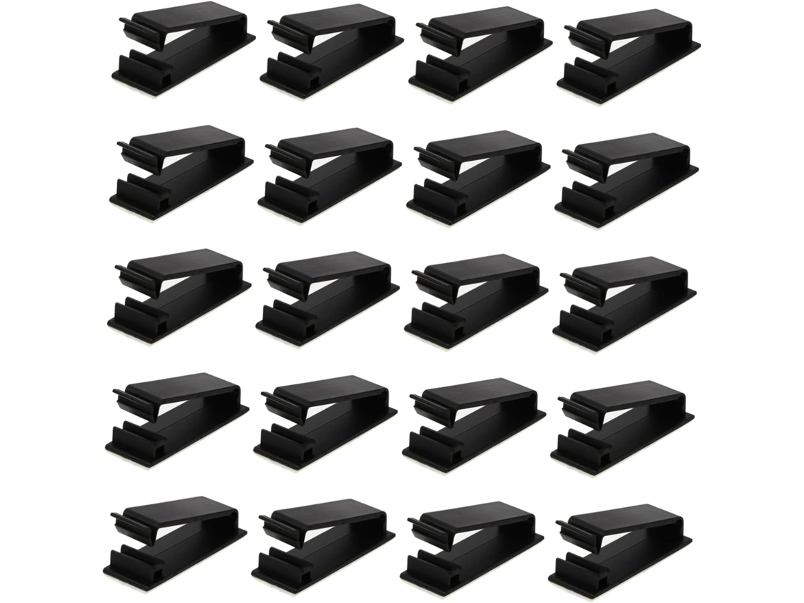 Conjunto de 20 Peças de Presilhas Autoadesivas para Cabos, Ideais para Organização e Gerenciamento de Espaços. SFUSHOS