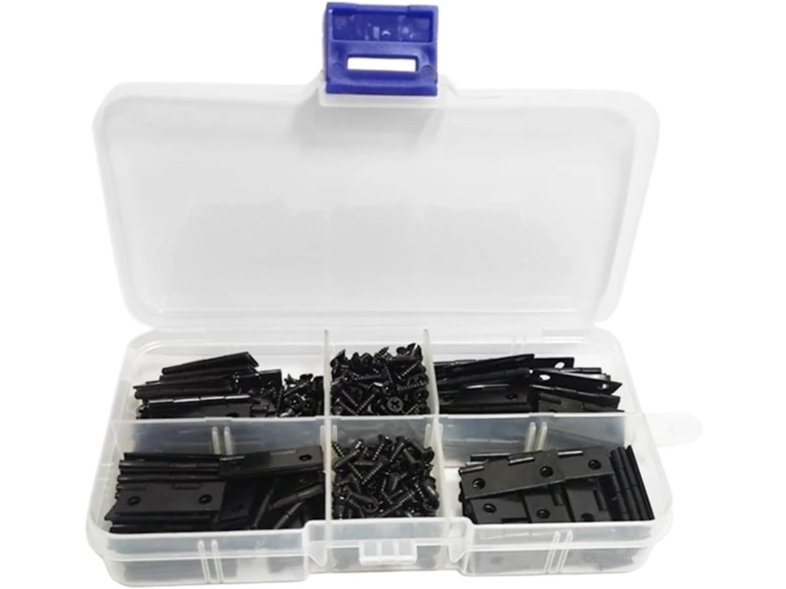 Dobradiças Giratórias Ocultas Para Portas, 100 Peças, Mini Dobradiças De Encaixe Com 400 Parafusos Para Artesanato
